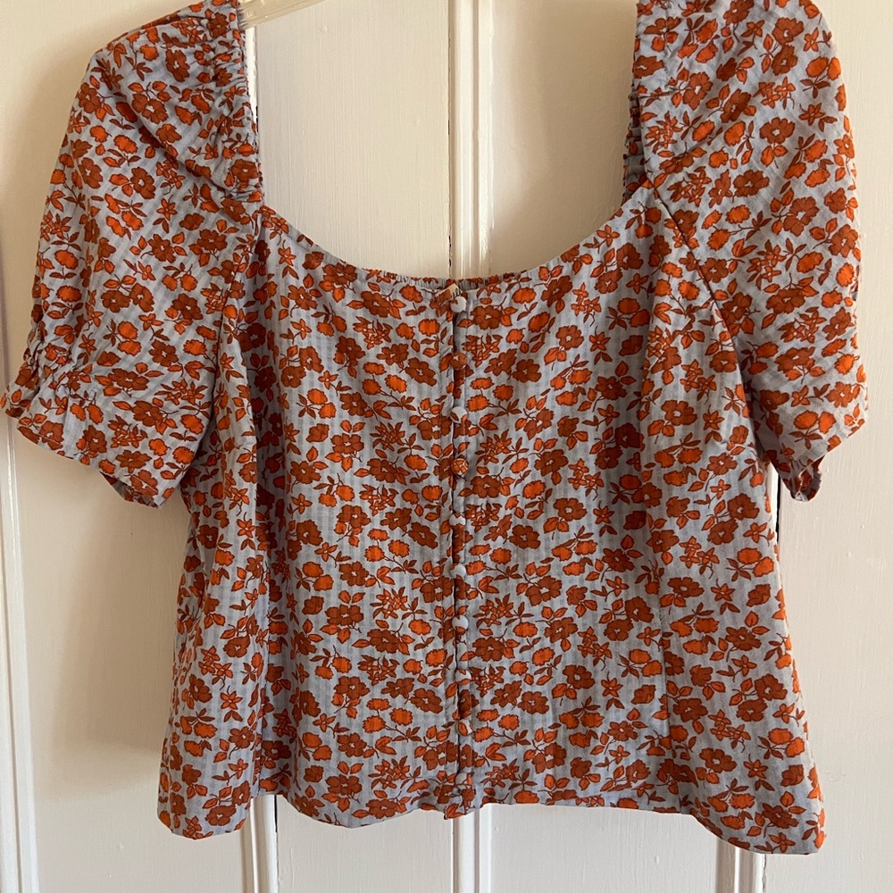 Floral Orange Women's Top